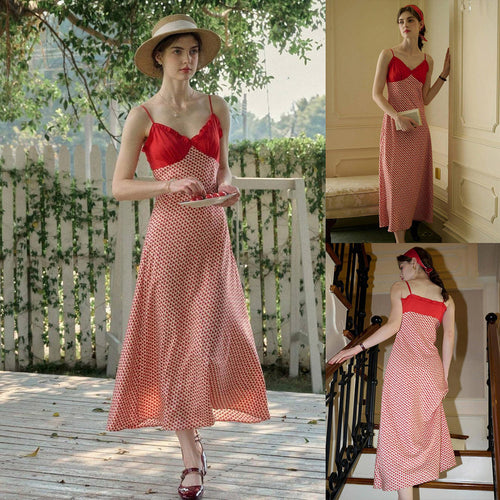 Heart printed slip dress for women Lune London