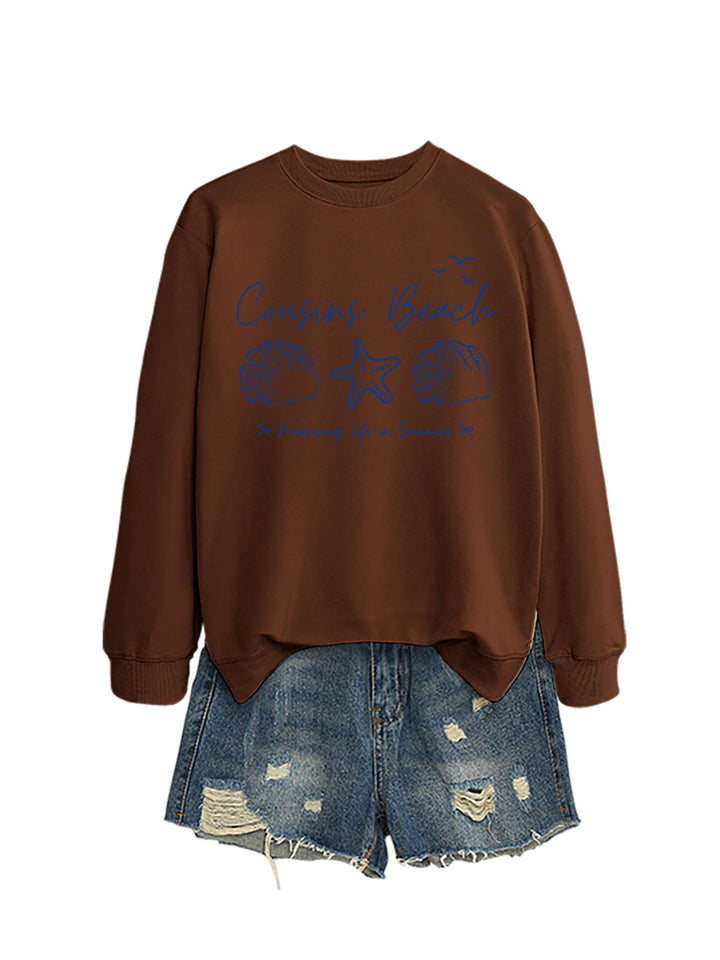 Sweat-shirt femme avec motif maritime et coupe confortable Chic & Stil