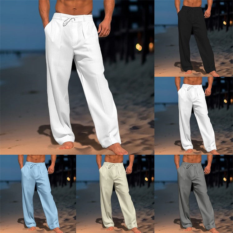 Men's Leisure Pants with Elastic Waistband and Practical Pockets Lune London