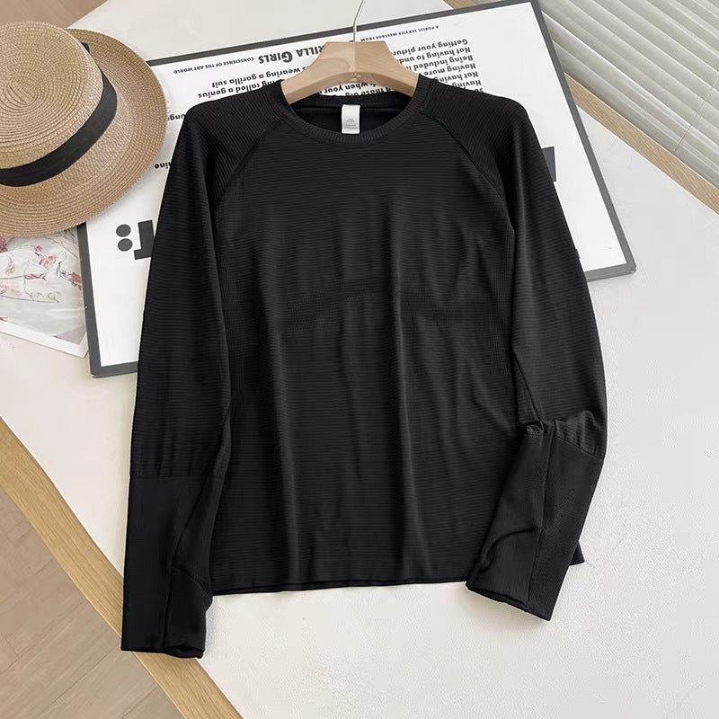 T-shirt de sport à manches longues respirant pour femmes avec gestion de l'humidité innovante Chic & Stil