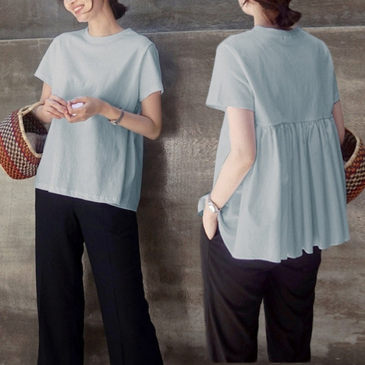 Chic and stylish women's leisure peplum t-shirt