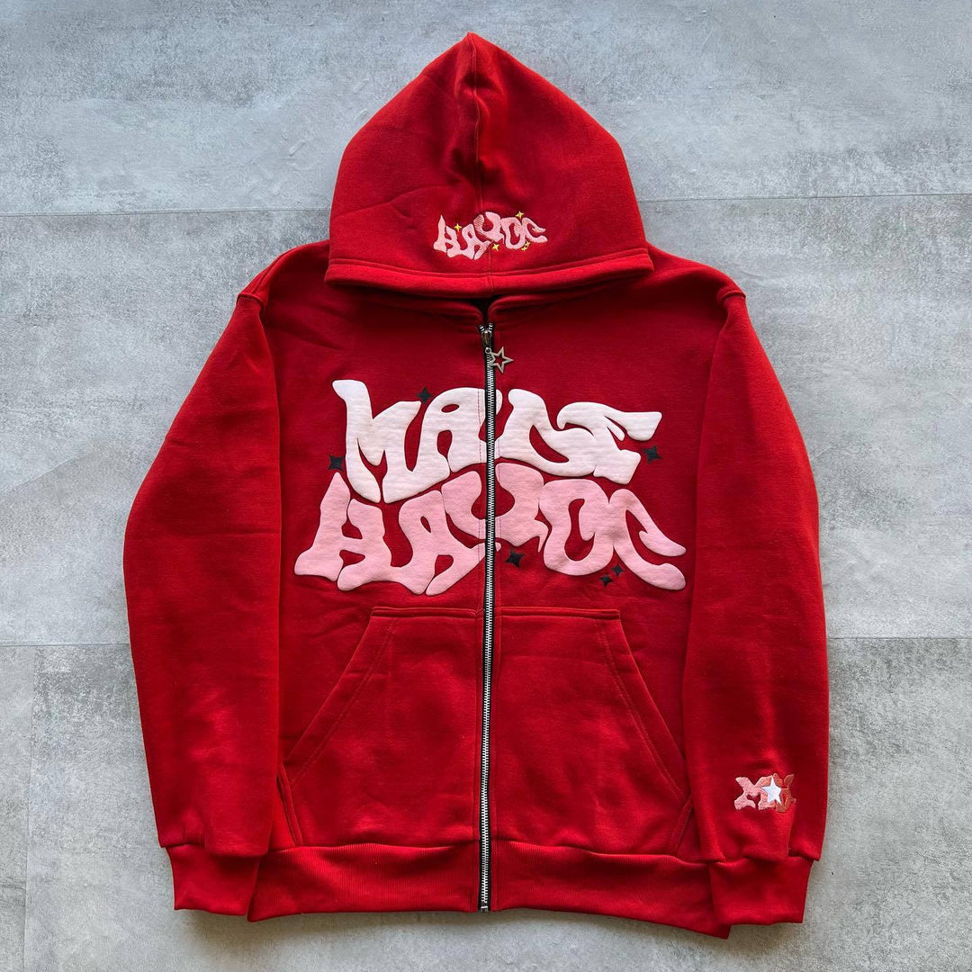 Women’s sporty hoodie jacket in urban graffiti style Lune London