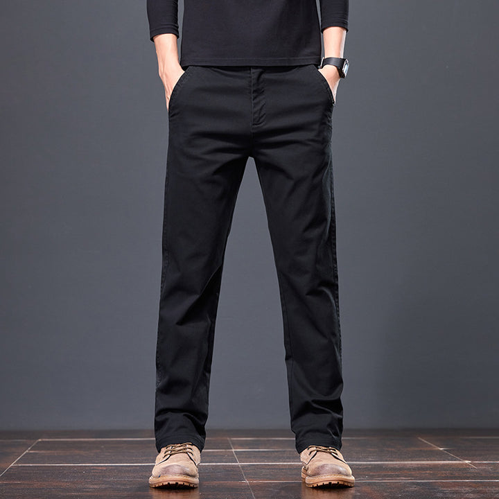 Pantalon chino confortable pour hommes avec taille élastique et poches pratiques Lune London