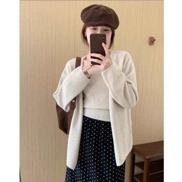 Cardigan tricot décontracté pour femmes avec manches ouvertes et coupe confortable Chic & Stil