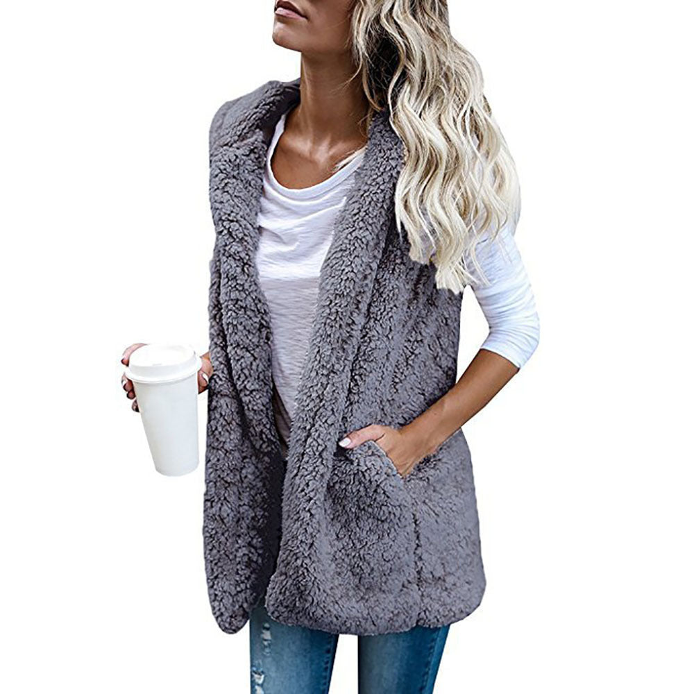 Ladies Soft Fleece Gilet with practical pockets and open cut Lune London