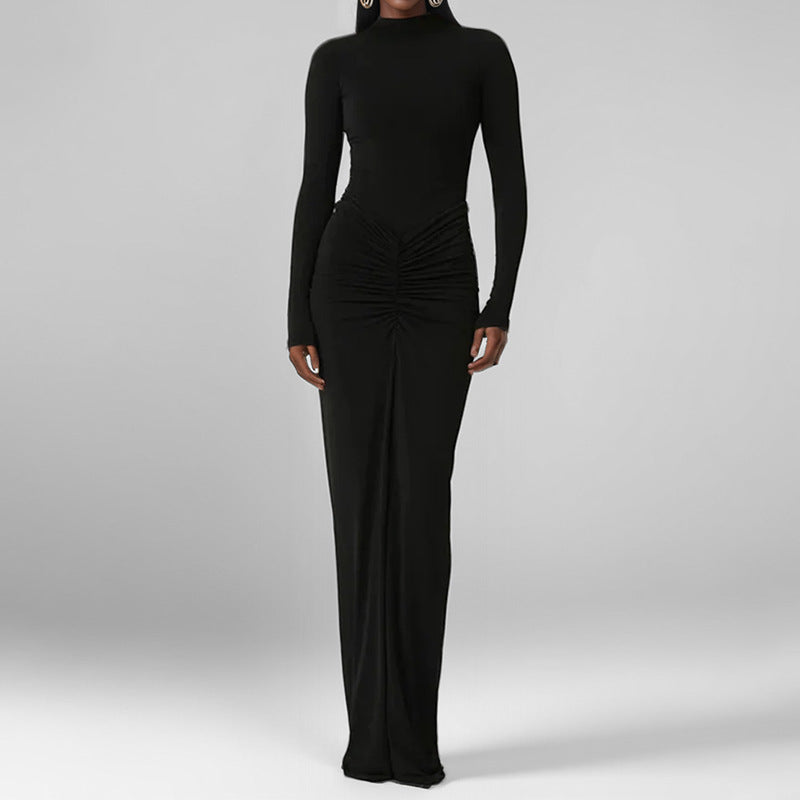 Robe Maxi Élégante pour Femmes avec Coupe Ajustée et Décolleté Profond Chic & Stil