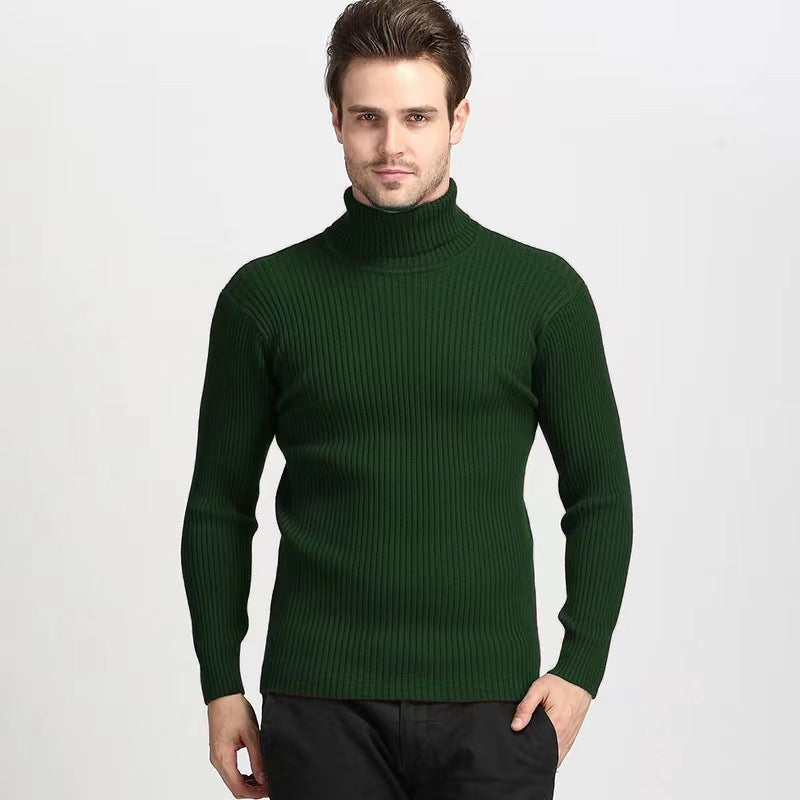 Men's ribbed fine knit turtleneck sweater Lune London