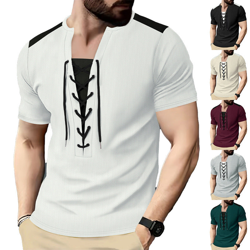 Short Sleeve Men's T-shirt with Innovative Lace Design Lune London