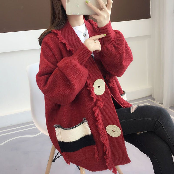 Cardigan décontracté pour femmes avec détails à franges Chic & Stil