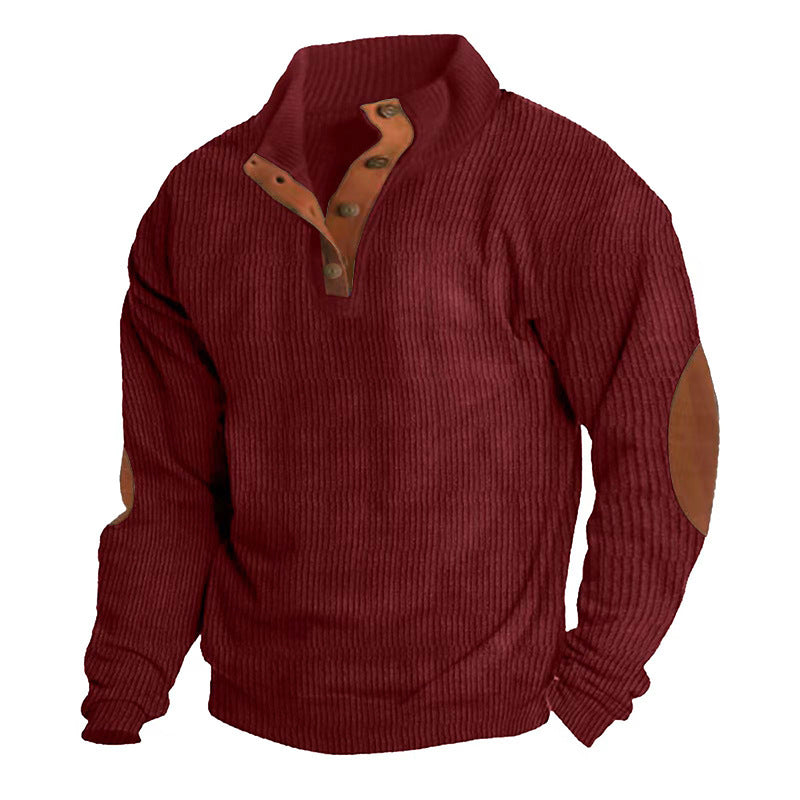 Trendy men's sweater with high collar and contrasting accents Lune London