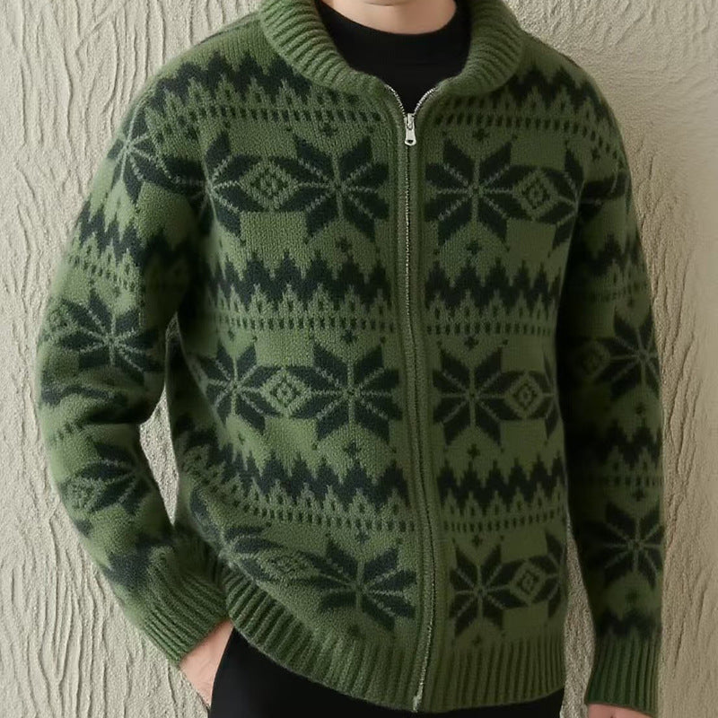Women's knit jacket with traditional pattern Lune London