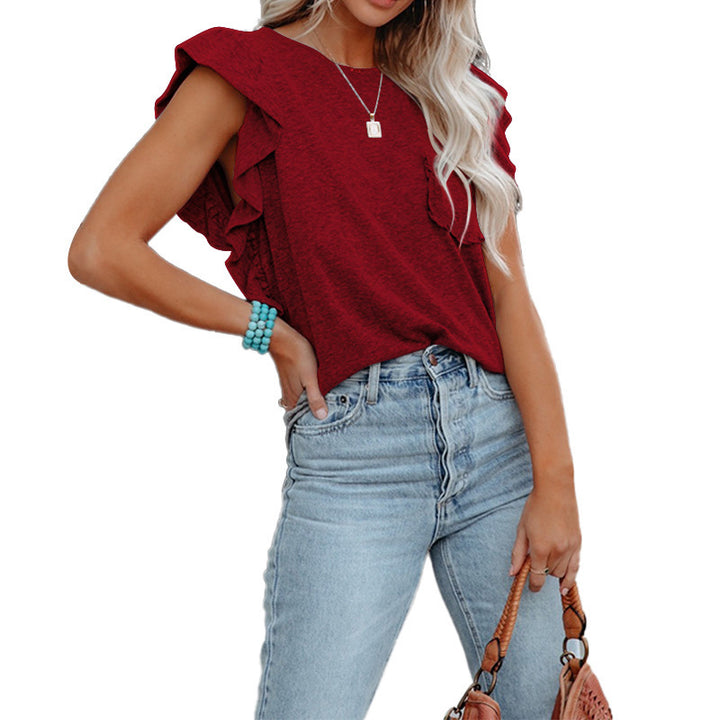 Women's top with ruffle details and a loose fit Lune London