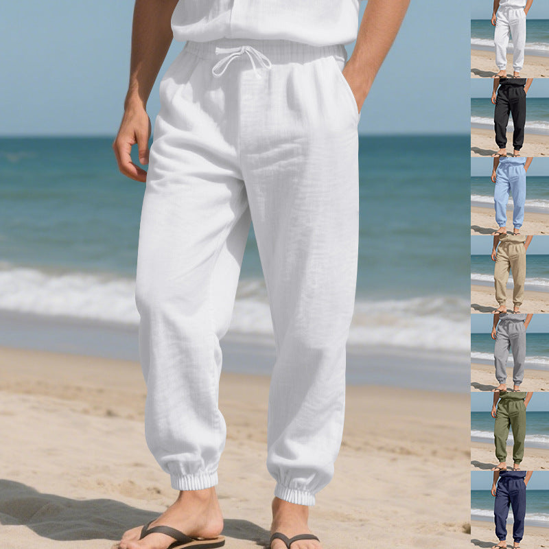 Men's leisure jogger pants with elastic waistband and side pockets Lune London
