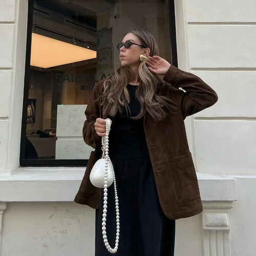 Fashionable suede jacket for women in a relaxed fit Lune London