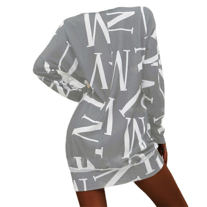 Casual mini dress for women with graphic print and long sleeves Lune London