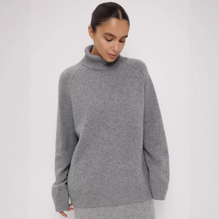 Women Oversized Turtleneck Sweater Lune London