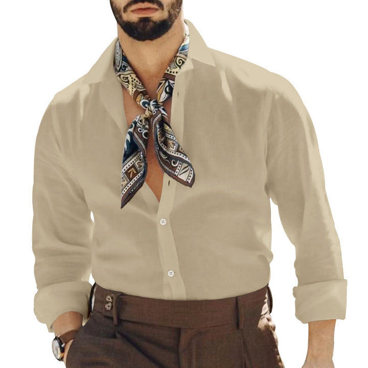 Classic long sleeve shirt for men with trendy collar and elegant button placket Lune London