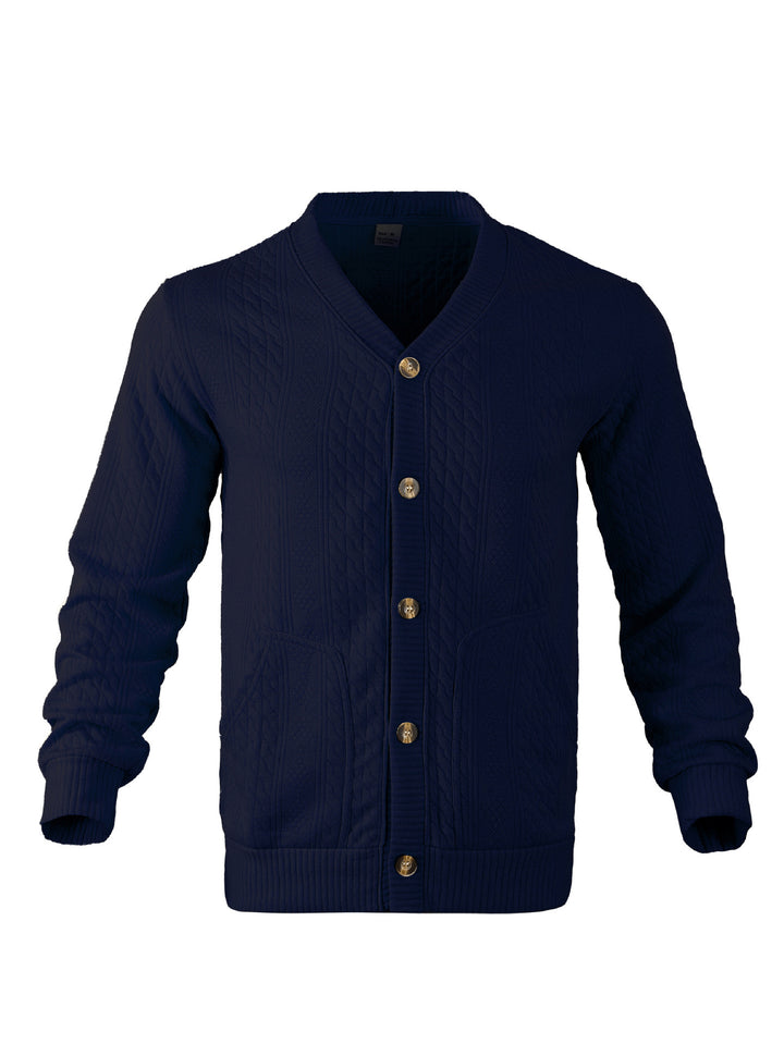 Men's knit jacket with modern details and practical pockets Lune London