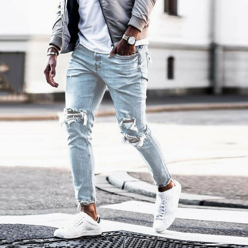 Men's Ripped Jeans In Modern Used-Look with Casual Fit Lune London