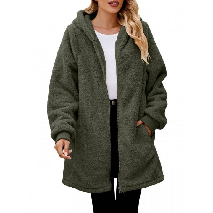 Ladies Cozy Fleece Jacket with Hood Lune London