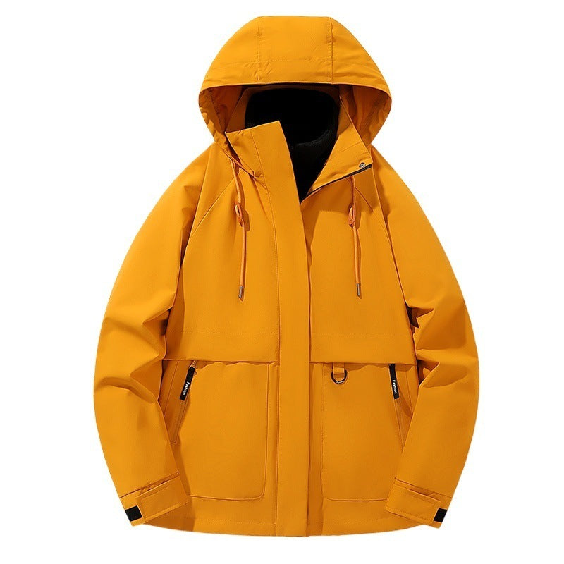Functional jacket for men with adjustable hood and practical pockets Lune London
