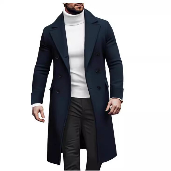 Elegant double-breasted coat for men with modern cut Lune London