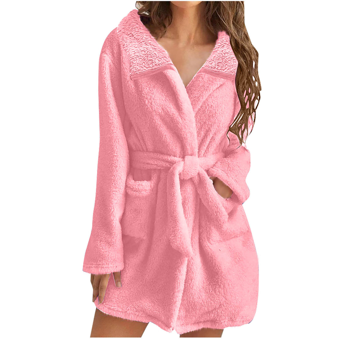 Ladies Cozy Polar Fleece Robe Lune London