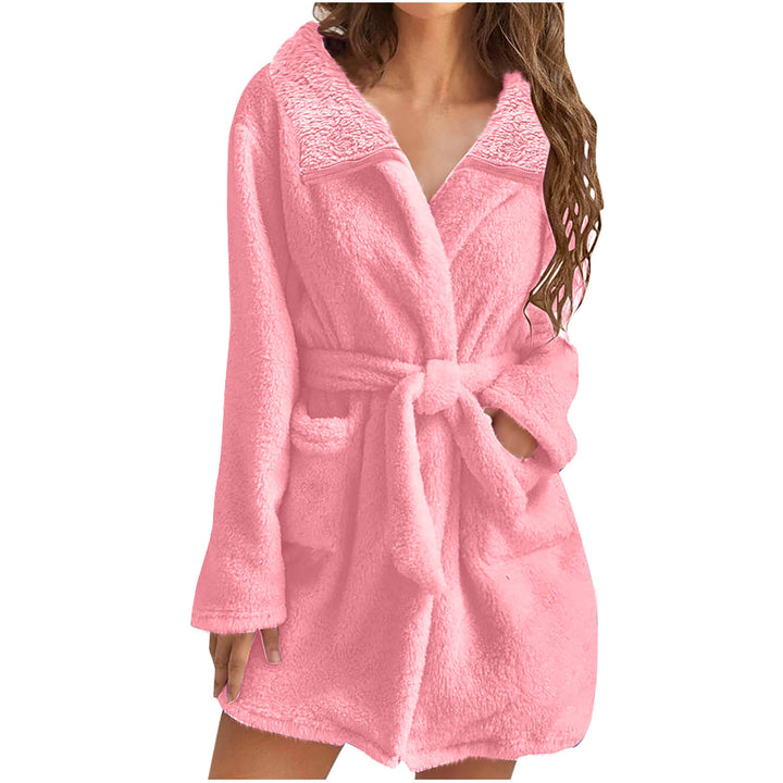 Ladies Cozy Polar Fleece Robe Lune London