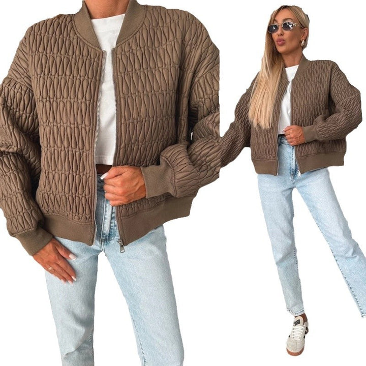 Quilted jacket for women with a sporty and elegant design featuring voluminous sleeves Lune London