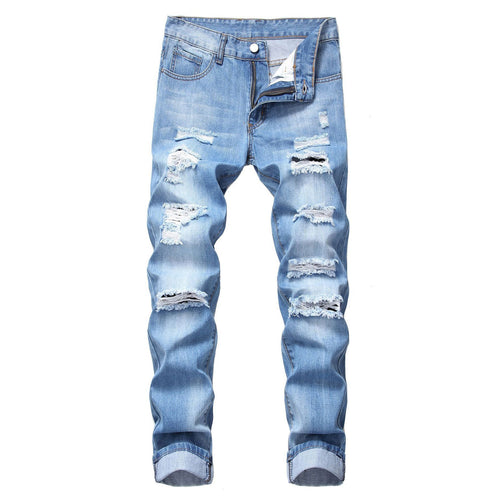 Distressed jeans for women with a trendy worn look and a relaxed fit Lune London