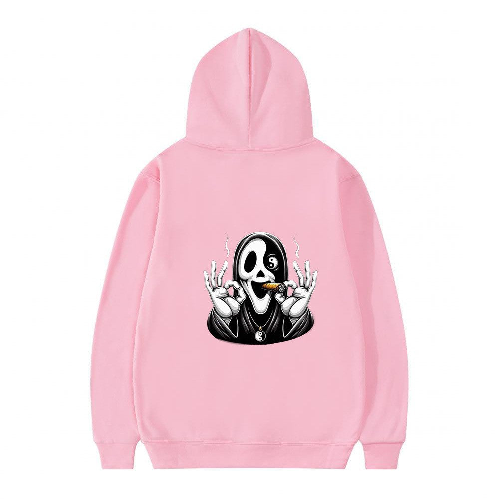 Women's hoodie with artistic skull print and casual fit Chic & Stil