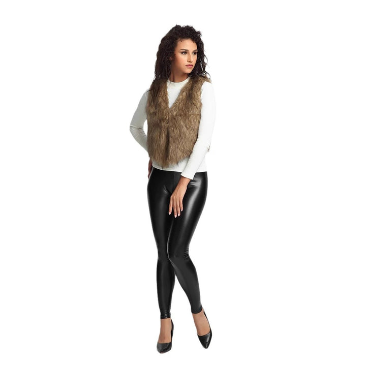 Ladies Soft Faux Fur Jacket with Asymmetric Cut Chic and Style