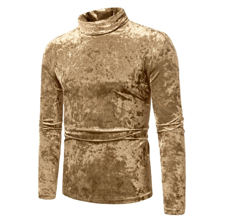 Elegant men's turtleneck sweater in velvet Lune London