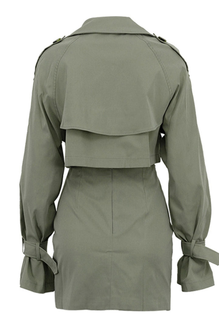 Lune London | Button Detail Cropped Jacket & Mini Skirt Set
