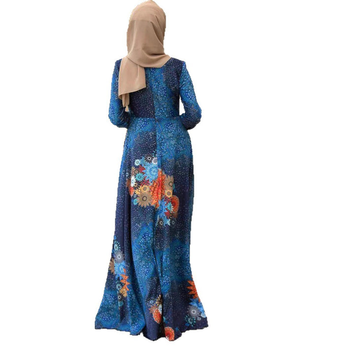 Maxi dress for women with floral accents and elegant, fluid cut Lune London