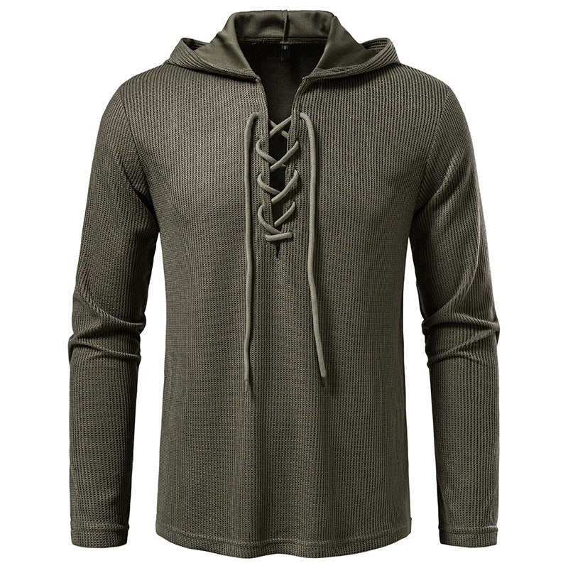 Men's hoodie with innovative lacing and structured design Lune London