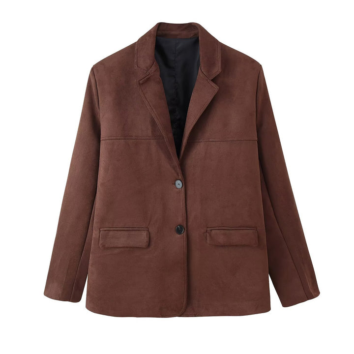 Ladies Chic and Stylish Suede Blazer