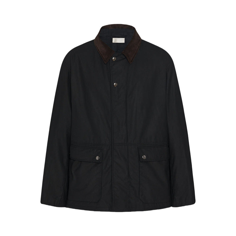 Casual transitional jacket for women with quality velvet collar and practical pockets Lune London
