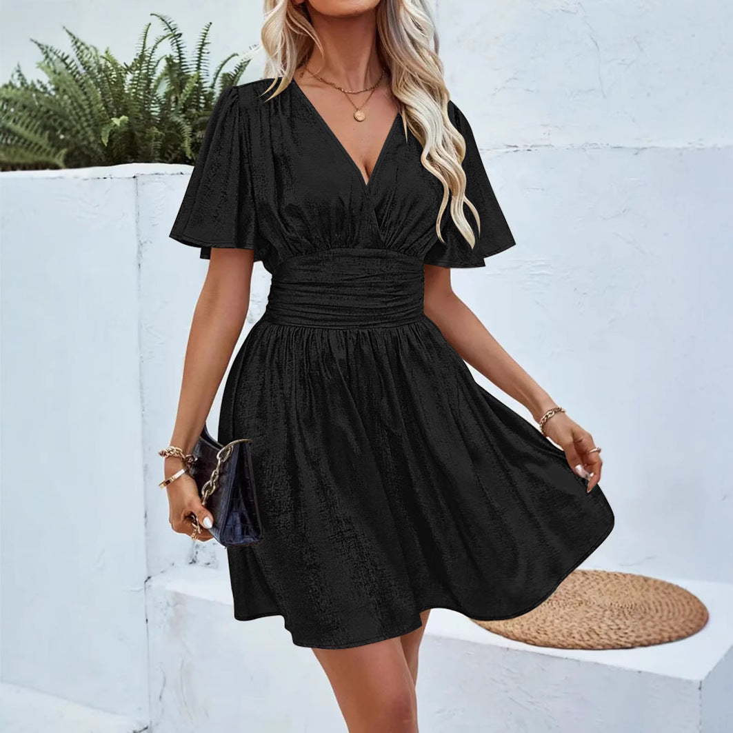 Ladies Elegant Flared Mini Dress Lune London