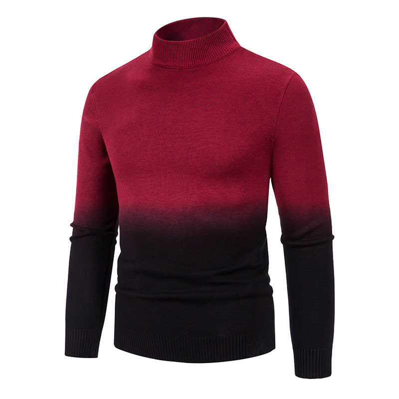 High-quality turtleneck sweater for men with trendy color gradient Lune London