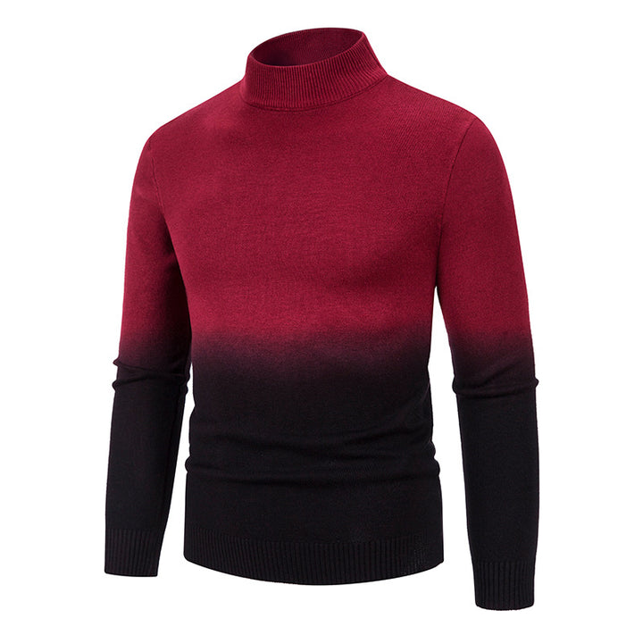 High-quality turtleneck sweater for men with trendy color gradient Lune London