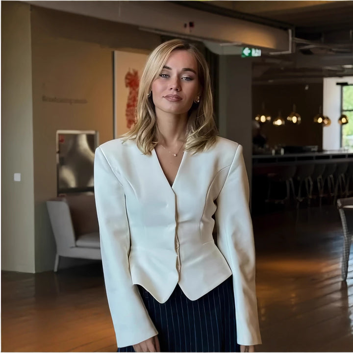 Stylish blazer jacket for ladies with a fitted cut and chic elegant details