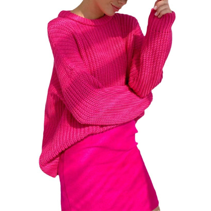 Casual knit sweater for women with structured fabric Lune London