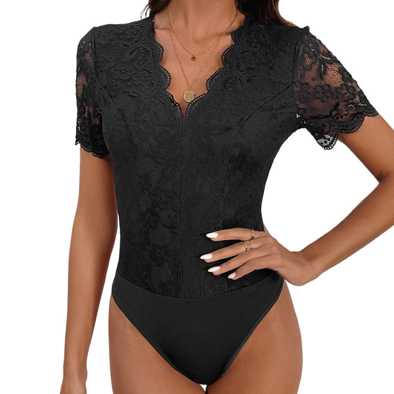 Ladies elegant lace wave body Lune London
