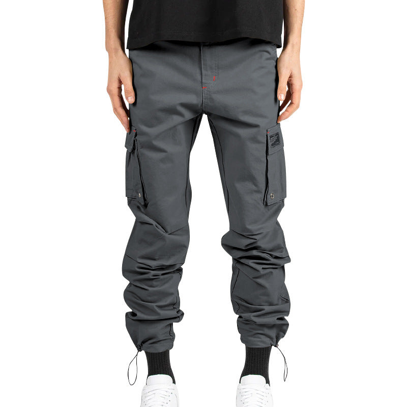 Functional cargo pants for men with elastic waistband and multiple pockets Lune London