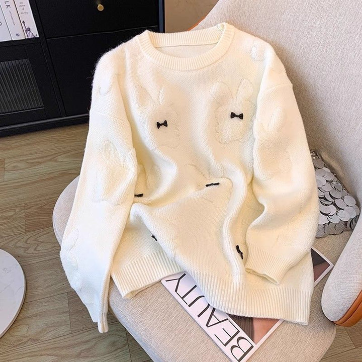 Pull confortable pour femmes avec des appliqués animaux ludiques Chic & Stil
