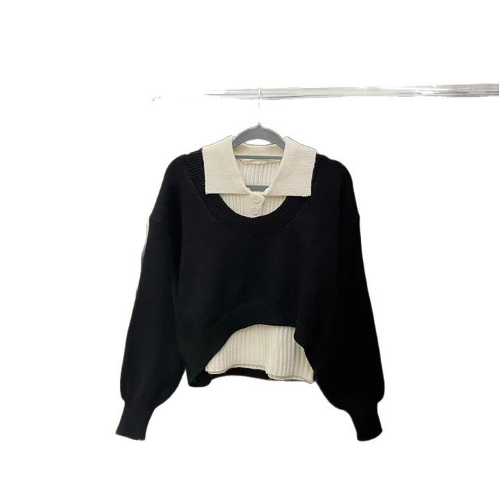 Short sweater for women with wide sleeves and a structured design Lune London