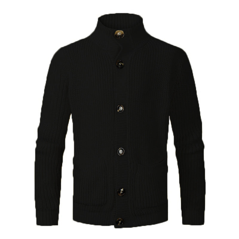 Chic cardigan for men with high collar and button details Lune London