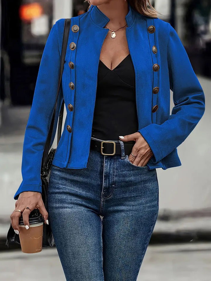 Elegant blazer jacket for women with decorative buttons Lune London