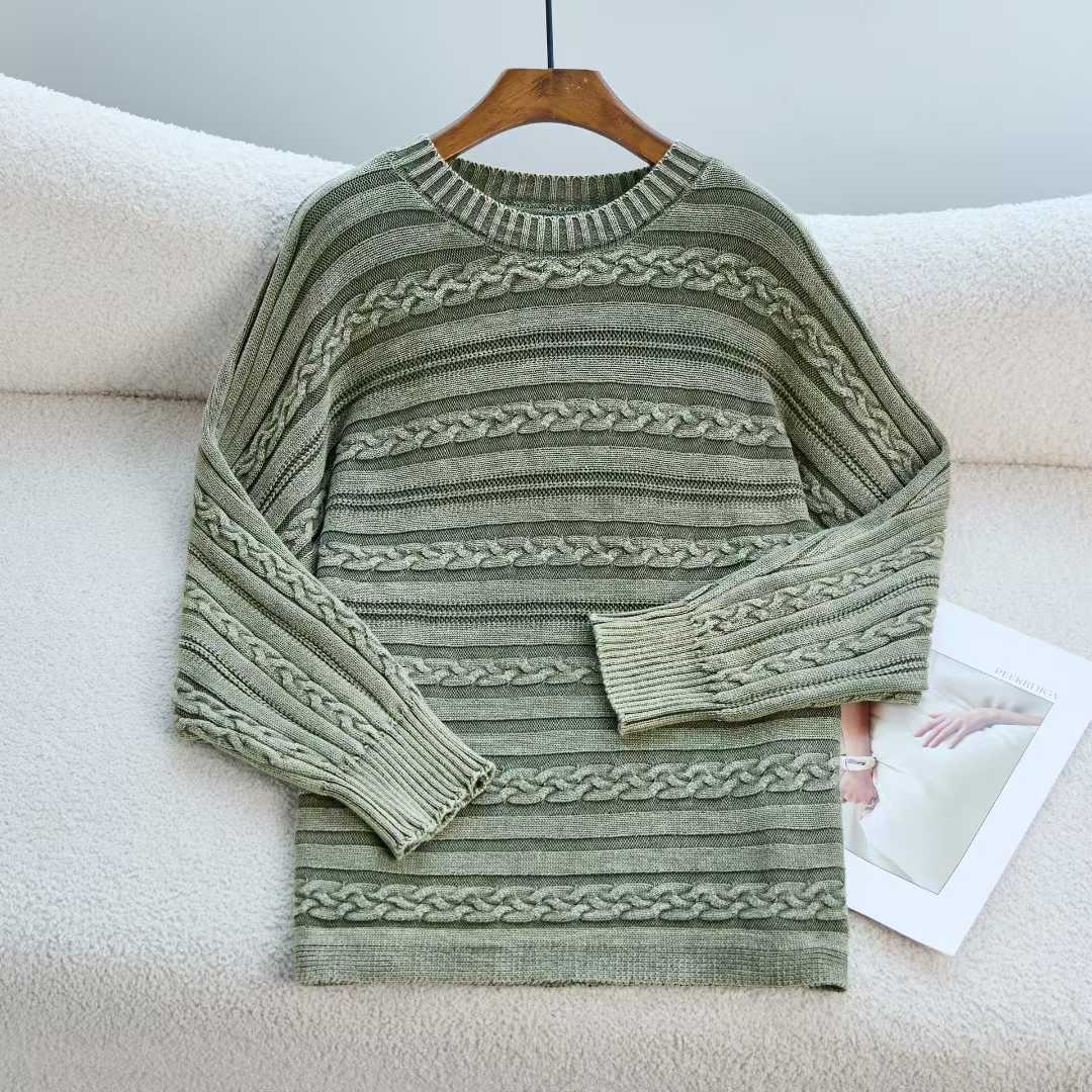 Pull en tricot pour femmes avec design en câble structuré et coupe moderne Chic & Stil
